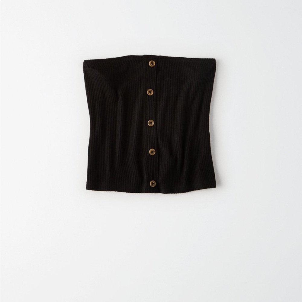 American Eagle Front Tube Top, Size L in Black